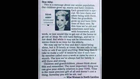 Dear Abby Letter