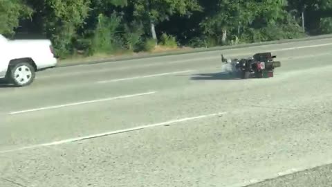 Man Falls Off Motorcycle