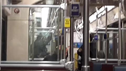 Crazy guy in lightrail