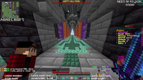 Minecraft Bedwars Live | Playing With Subscriber | join an fun