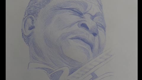 Desenho com caneta - B.B.King