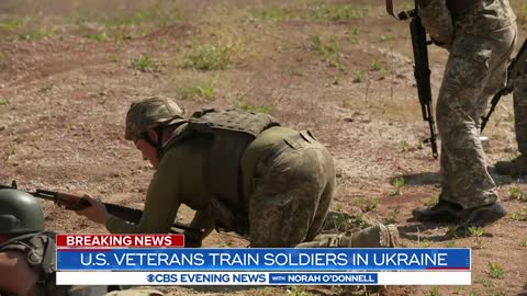 U.S. veterans train soldiers in Ukraine.