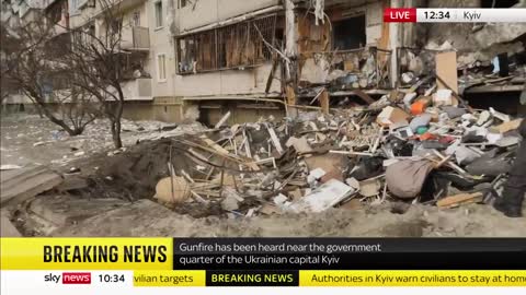 Ukraine Attack: Kyiv apartment block shattered by explosion