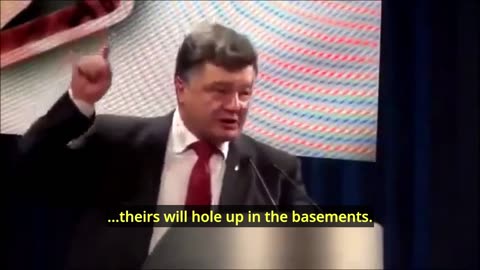 Poroshenko in 2014 threatens the people of the Donbas