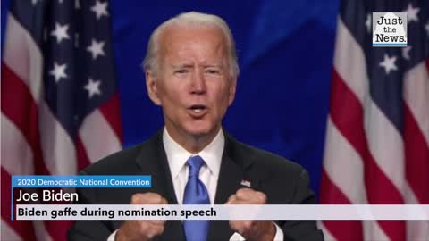 Joe Biden gaffe during nomination acceptance speech