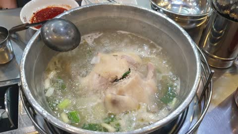 Korean food Chicken Noodle Soup