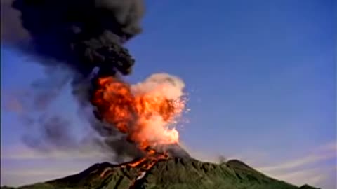 Valcano erupting