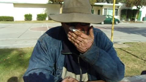 Al homeless alcoholic has a bloody nose & hepatitis c.