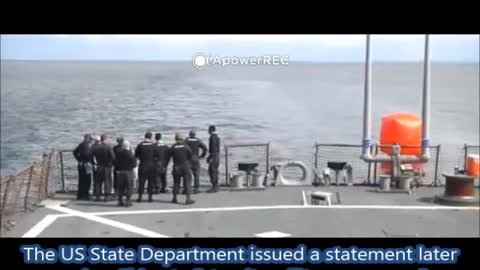Watch the Chinese army chase an American destroyer as it passes by the China Sea