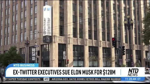 Ex-Twitter executives sue Elon Musk for $128M