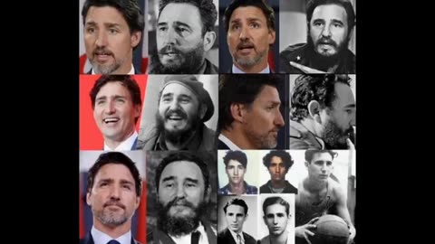 Fidel Castro sitting right behind Margaret Trudeau as her son Justin Trudeau