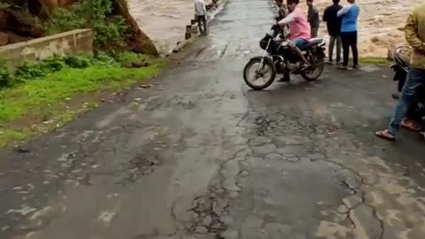 Heavy bike rider | Bike rider on the river