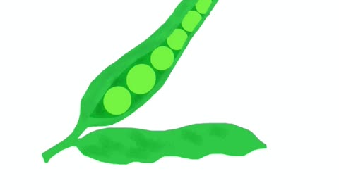 Timelapse video of Peas in procreate