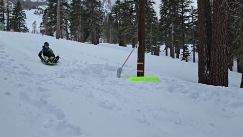 I almost died while sledding