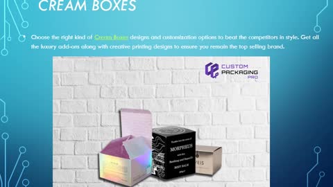 Printed Cream Boxes