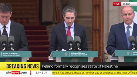 "Today, Ireland, Norway and Spain are announcing that we recognize the state of Palestine.