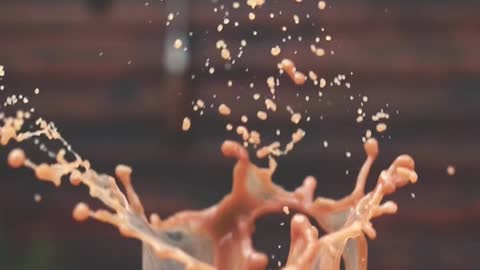 Coffee Splash in Slow Motion