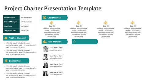 Project charter Presentation template