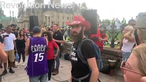 Canada day freedom rally at downtown Ottawa