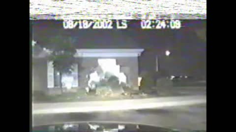 Jeep Fleeing Police Launches Airborne off Ramp and Crashes Through Bank