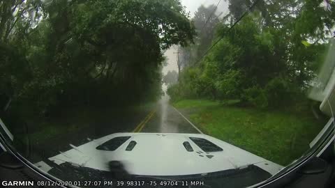 Transformer Catches Fire during Severe Storm