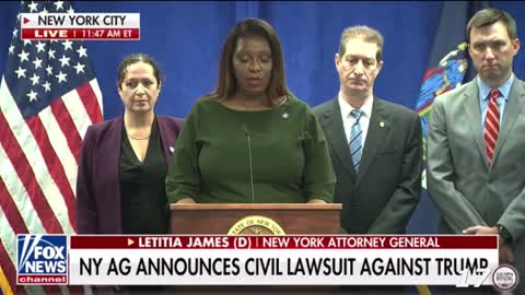 New York AG announces civil lawsuit against Trump.