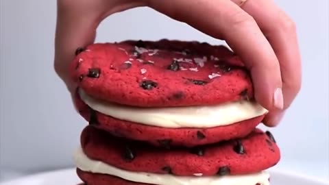 Red Velvet Nutella cookie