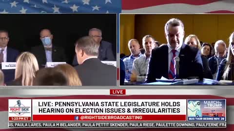 PA STATE LEGISLATURE HOLDS HEARING ON ELECTION ISSUES AND IRREGULARITIES