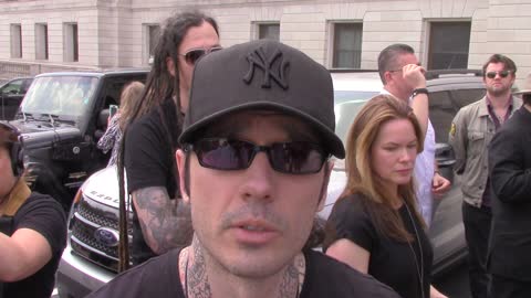 I ask Damien Echols about murder victims families Johnny Depp in background