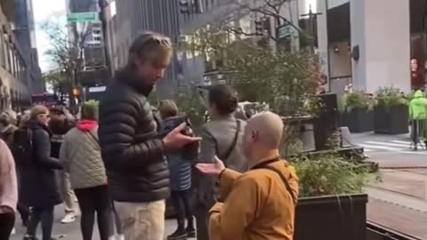 Monk spots a tall white extraterrestrial in NY and asks him for Knowledge 😨