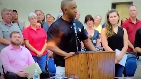 A man in Colorado Springs give an anti-CRT speech to the school board
