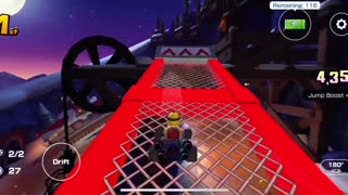Mario Kart Tour - Merry Mountain R Gameplay (Winter Tour)
