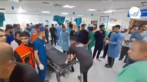 You know that the whole thing in Gaza is staged when you see scores of "Doctors" but not a patient