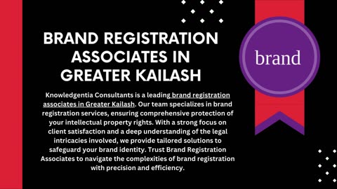 Brand Registration Associates in Greater Kailash