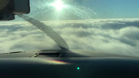 Ifr approach in the clouds at la serena