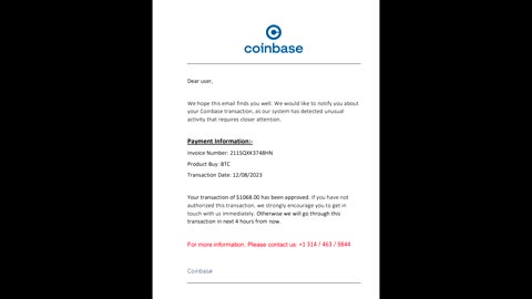 Second Recorded Outgoing Call To Alleged Coinbase, 314-463-9844, December 9, 2023