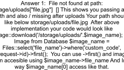 Laravel Storage File not downloading File not found