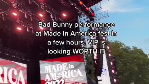 Bad Bunny performance at Made In America fest in