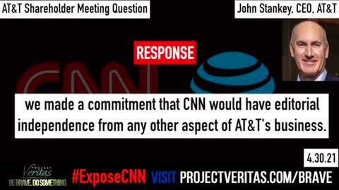AT&T CEO Responds to Question on #ExposeCNN​ Videos at Company's Annual Shareholders Meeting