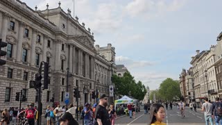 UK London City Street Walking and Big Ben 4K