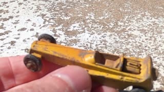 Vintage TootsieToy Wedge Dragster #4 Metal Detecting Find.