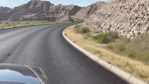Badlands driving scenery