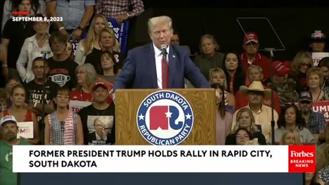 Trump Goes on off -Script Rant About indictments, Biden,s Mental Capacity At south Dakota Rally