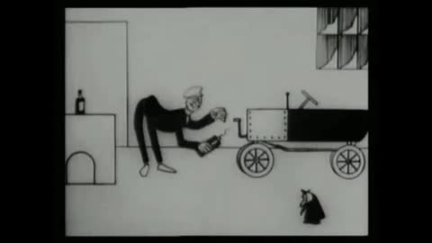 Mr Nobody Holme -- He Buys a Jitney c.1916 : Starting a car with dynamite