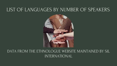 List of languages by number of speakers