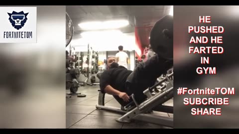 BIG GUY FARTS LOUD IN THE GYM,Try Not To Laugh