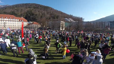 Protest Chur Switzerland 2021-03-06 Quaderwiese part 1 (uncut footage)