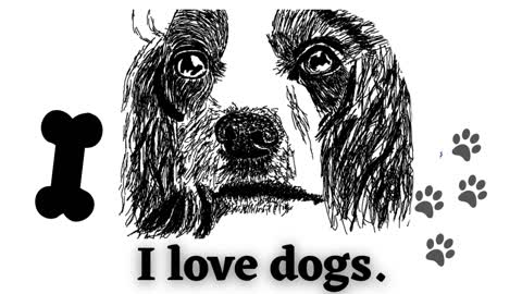 I love dogs.