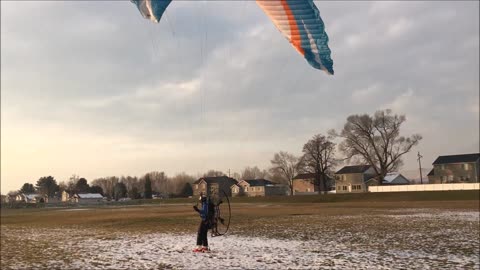 Electric Paramotor - OpenPPG - Ski Launch