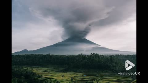 Time lapse of volcano Agung, Bali